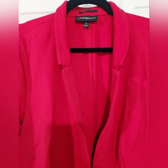 Lane Bryant "The Bryant Blazer" Red Ponte Blazer Jacket in Size 20 - Picture 4 of 15